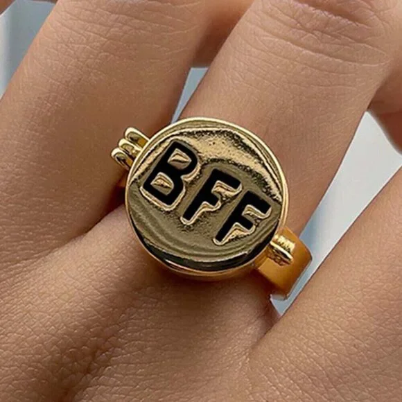 2 SpongeBob & Patrick Best Friends Forever BFF Ring Women Girls Ring Jewelry - Picture 13 of 15